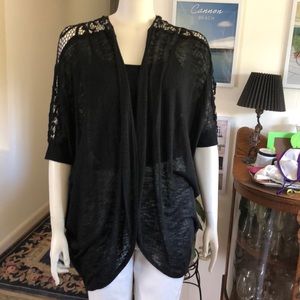 Black Oversized Sheer Sweater
